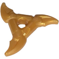 Lego shuriken, zlatá (86125b PEARL GOLD)